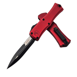Microtech Hera II Mini Bayonet OTF Knife Tactical Red Aluminium, Black M390MK by Tony and Sean Marfione (1701M-1RD)