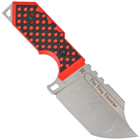 Nóż Midgards Messer The Tiny Thunrar Black/Red G10, Satin 14C28N by Ralph and Tina Zlobinsky (MM019)
