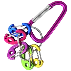 Martinez Albainox Purple Aluminum Carabiner Set (16249-PR)