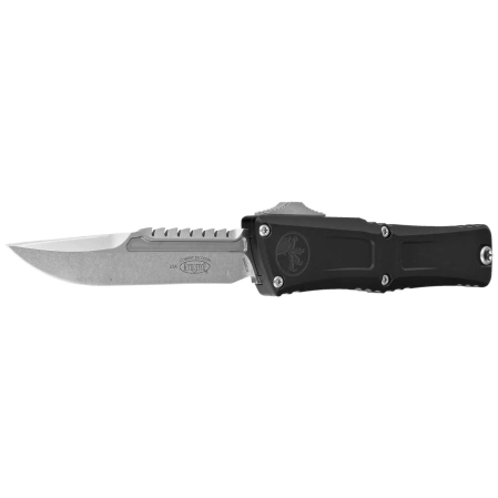 Nóż automatyczny OTF Microtech Combat Troodon Gen III Interceptor Signature Black Aluminium, Stonewashed M390MK by Tony Marfione (1217-10S)