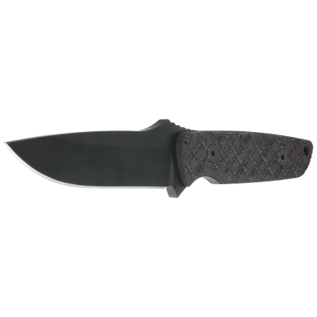 Spartan Blades Alala Knife Black Canvas Micarta, Black 1095 Cro-Van by Curtis Iovito (SBSL004BKBK)