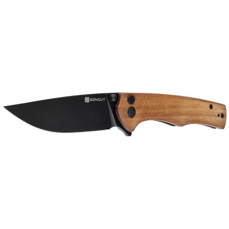 Nóż składany Sencut Crowley Guibourtia Wood, Black Stonewashed D2 (S21012-5)