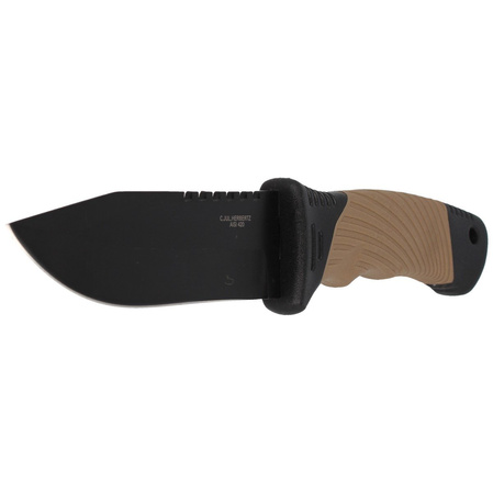 Nóż Herbertz CJH Coyote Brown Plastic/Black Rubber, Black 420 (10000880)