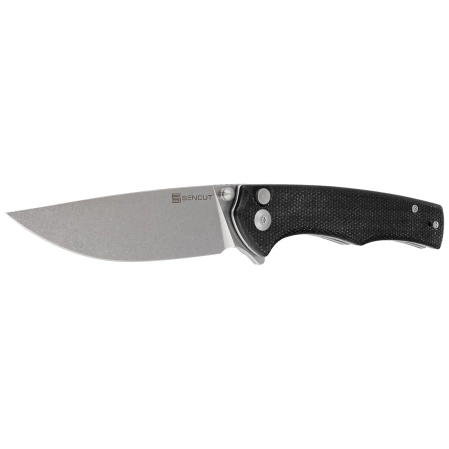 Nóż składany Sencut Crowley Black Micarta, Stonewashed D2 (S21012-2)