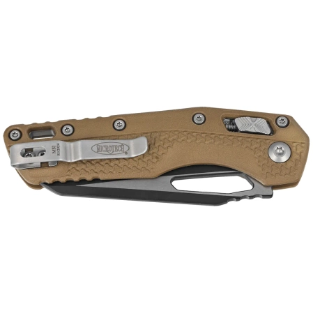 Nóż składany Microtech MSI S/E Ram-Lok Dark Earth Tri-Grip Polymer, Black/Bead Blasted M390MK by Tony Marfione (210T-1PMDE)