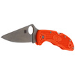 Spyderco Delica 4 FRN Orange Flat Ground PlainEdge Knife (C11FPOR)