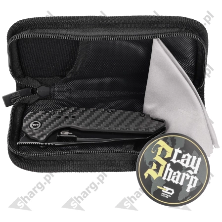 Nóż składany Bestech Nyxie Black Titanium/Carbon Fiber, Black Stonewashed CPM S35VN by Todd Knife and Tool (BT2209D)