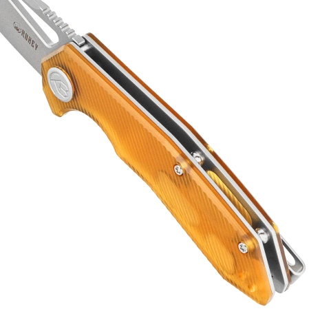 Nóż składany Kubey Vagrant Ultem, Sand Blasted 14C28N by Maksim Tkachuk (KU291Q)