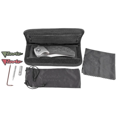 Reate Knife Tiger Bead Blast Titanium/Fat Carbon Black Camo, Belt Satin M390 by Alvin Lee (TG TBB.SAT)