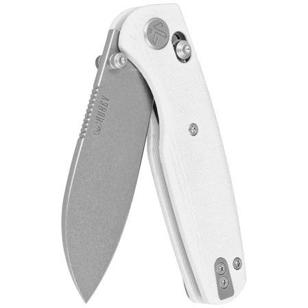Nóż składany Kubey Breeze White G10, Stonewashed 14C28N by Caleb Waltman (KU288E)