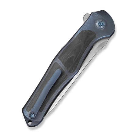 WeKnife 702XI LE No 148/150 Blue Integral Titanium/Shredded Carbon Fiber, Satin M390 (WE07B-1)