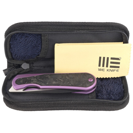 WE Knife Baloo Purple Titanium / Shredded Carbon Fiber, Black Stonewashed CPM 20CV by Ostap Hel (WE21033-3)