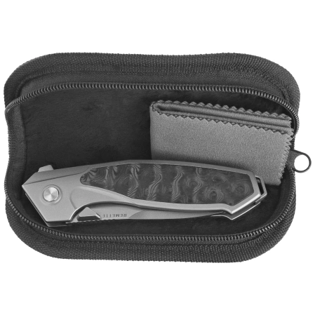 Nóż składany Remette Kingfisher Titanium/Carbon Fiber, Hand Grinding M390 (RTKF4)