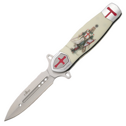 Third Decor Habitat Templar 1610 Gray Aluminium/White ABS, Satin 420 assisted knife