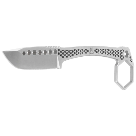 Midgards Messer Honeycomb Gray Steel, Satin 14C28N neck knife (MM009)