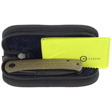 Civivi Cetos Green Micarta / Steel, Black Stonewashed 14C28N (C21025B-3)