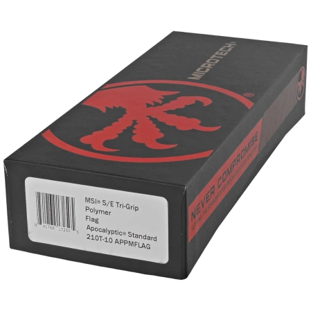 Microtech MSI S/E Ram-Lok Black Flag Tri-Grip Polymer, Apocalyptic M390MK by Tony Marfione (210T-10APPMFLAG)
