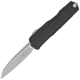 Microtech Cypher II S/E OTF Knife Black Aluminum, Stonewashed M390MK by Deryk Munroe and Tony Marfione (1241-10)