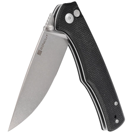 Nóż składany Sencut Crowley Black Micarta, Stonewashed D2 (S21012-2)