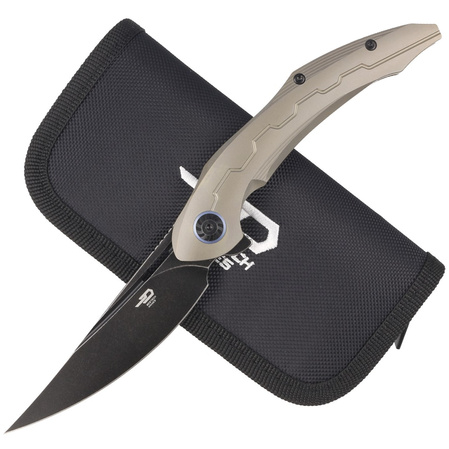 Nóż składany Bestech Marukka Bronze Titanium, Black Stonewashed M390 by Kombou (BT2002C)
