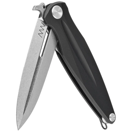 ANV Z400 BB Knife Black Aluminum, Stonewashed Sleipner (ANVZ400-014)