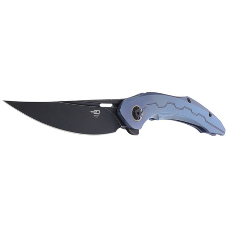Nóż składany Bestech Marukka Blue Titanium, Black Stonewashed M390 by Kombou (BT2002B)
