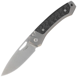 Nóż składany LionSteel Twain Gray Titanium/Carbon Fiber, Satin MagnaCut by Gianni Pauletta (TW GY CF)