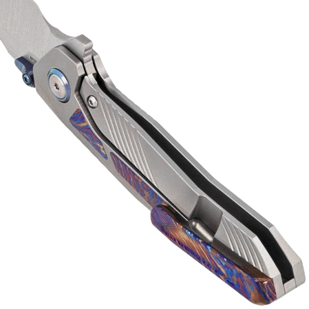Remette Kestrel Knife Gray Titanium/Timascus, Satin CPM S35VN (RTPO-D)