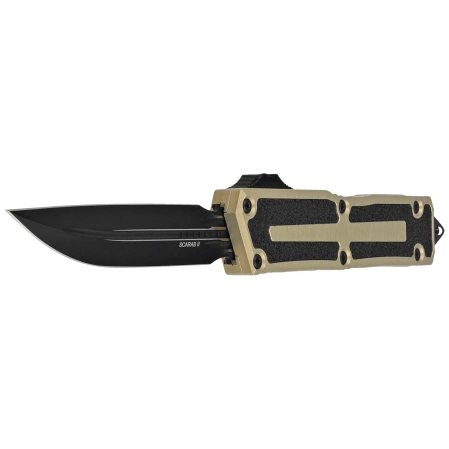 Nóż automatyczny OTF Microtech Scarab II Gen III D/E-S Sand Aluminium, Black M390MK by Tony Marfione (1180-1SN)