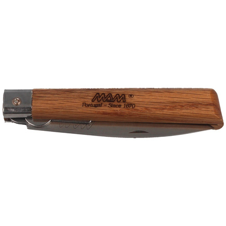 MAM Operario Pocket Knife with Blade Lock, Medium Dark Beech Wood