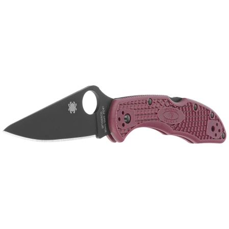 Spyderco Delica 4 Sprint Run Burgundy FRN, TiCN Micro-Melt PD#1 by Sal Glesser (C11BGBKP)