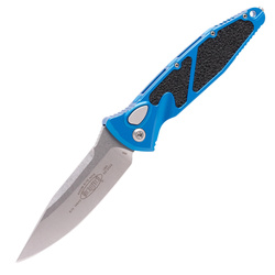 Nóż automatyczny Microtech Socom Elite Auto S/E Blue Aluminum/3M, Stonewashed M390 by Tony Marfione (160A-10BL)