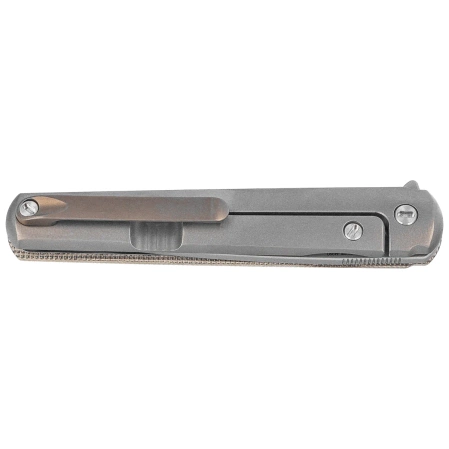 Nóż składany MKM Flame Light Drop Point Green Canvas Micarta / Titanium, Bead Blasted M390 by Michael Zieba (MK FL01-GCT)