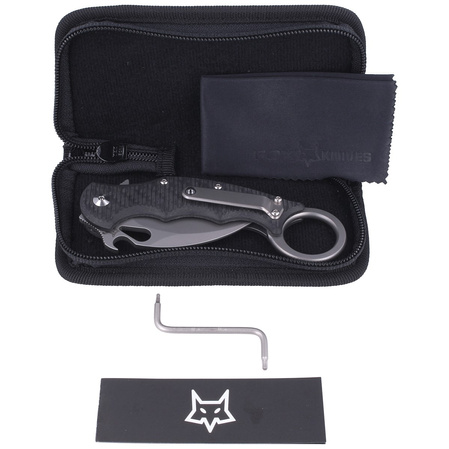 FOX Karambit Titanium / Carbon Fiber, Bead Blasted ELMAX (FX-599TiCS)