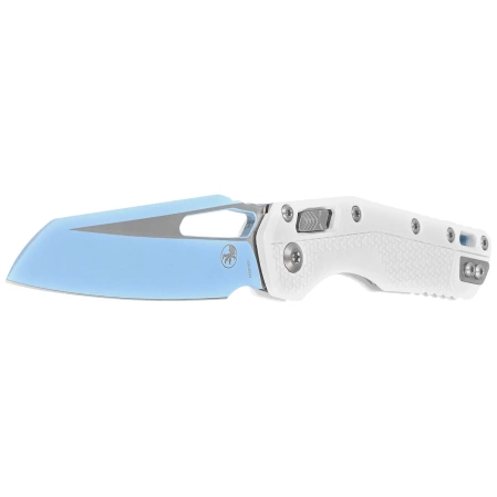Nóż składany Microtech MSI S/E Ram-Lok White Tri-Grip Polymer, Sky Blue M390MK by Tony Marfione (210T-1PMCWH-Y7)