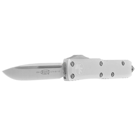 Nóż automatyczny OTF Microtech UTX-85 S/E Natural Clear Aluminium, Satin M390 (231-4CR)
