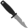 MAC Coltellerie Shark 9 Diving Knife Black PP, Satin W 1.4116 (MC SRK09.N)