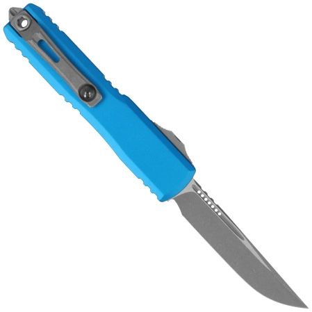Microtech Ultratech Gen IV S/E OTF Knife Blue Aluminum, Apocalyptic M390MK by Tony Marfione (11214-10APBL)