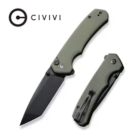 Civivi Brazen Button Lock Knife OD Green G10, Black 14C28N (C19059C-2)