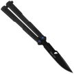 Martinez Albainox Balisong Skulls Knife Black Aluminum, Black 3Cr13Mov (02201)