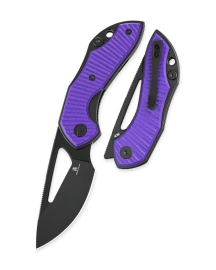Nóż składany Bestechman Triassic Purple G10, Black PVD 14C28N by Denis Simonutti (BMK17C)
