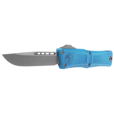 Nóż automatyczny OTF Microtech Combat Troodon Gen III S/E Marbled Blue Aluminium, Apocalyptic M390MK by Tony Marfione (1143-10MBL)
