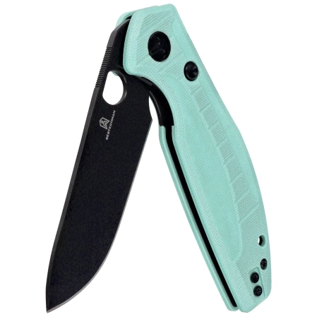 Nóż składany Bestechman Angry Owl Aqua G10, Black PVD D2 by Keanu Alfaro (BMK12B-2)