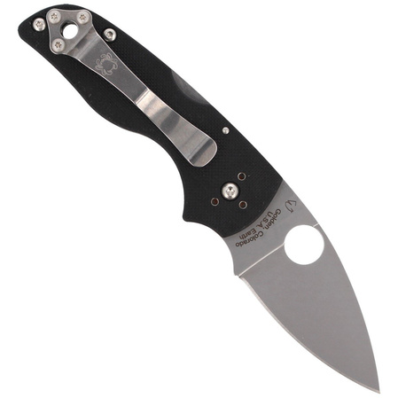 Spyderco Lil' Native G-10 Black Mid Back Lock PlainEdge Knife (C230MBGP)
