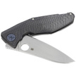 Spyderco Drunken Carbon Fiber / Titanium, Satin CPM-S90V Plain by Dmitry Sinkevich (C235CFTIP)