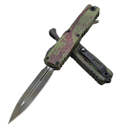 Nóż automatyczny OTF Microtech Ultratech Gen III ZBP D/E Signature Outbreak Aluminium, Outbreak M390MK by Tony Marfione (1122-1 OBDS)