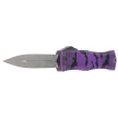Nóż automatyczny OTF Microtech Hera II Mini D/E Signature Halloween Purple Bats Aluminium, Satin M390MK by Tony and Sean Marfione (1702M-1HWBAS)