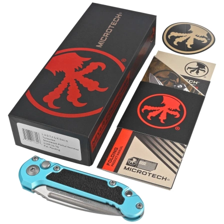 Nóż automatyczny Microtech LUDT Gen III S/E Turquoise Aluminium, Stonewashed P/S M390MK by Tony Marfione (1135-11TQ)