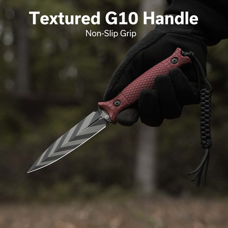 Nóż Civivi Perfrico Burgundy G10, Black/Gray Striped 14C28N (C23026-3)