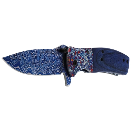 Nóż składany Martinez Albainox Blue Wood/Steel, 3D 3Cr13Mov (18911)